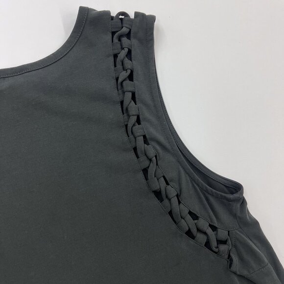 Free People Sun & Shadow Modal Tank | Braided Detail | Size M - Picture 5 of 6